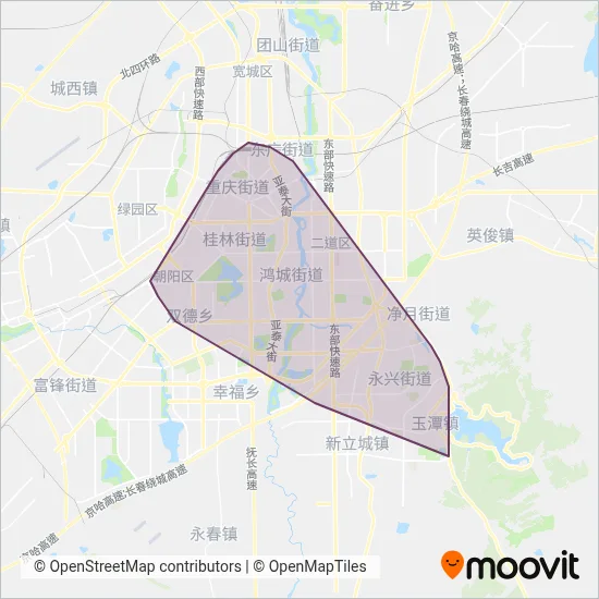 Rail Transit (Tram) coverage area map