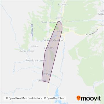 SAETA - Ale Hermanos SRL - Corredor 5 coverage area map