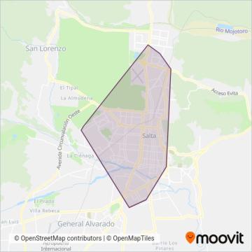 SAETA - San Ignacio - Lagos - Corredor 3 coverage area map