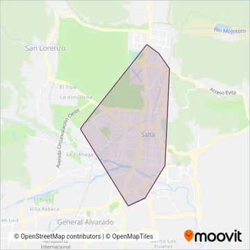 SAETA - San Ignacio - Lagos - Corredor 3 coverage area map
