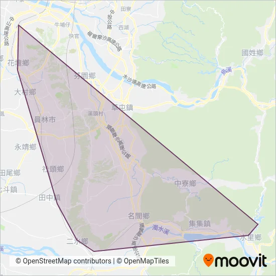Taiwan Railway coverage area map