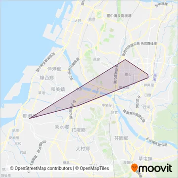 中鹿客運 coverage area map