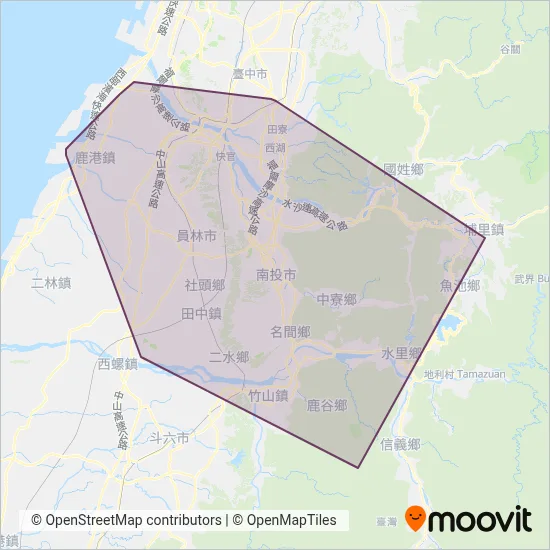 Chang Hua Bus coverage area map