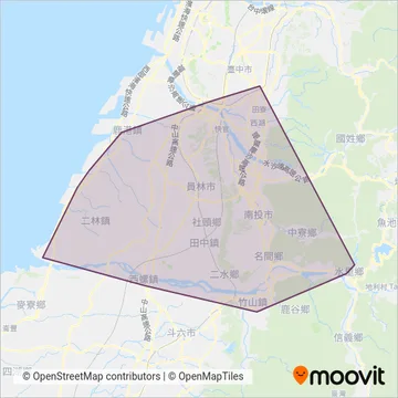 Yuanlin bus coverage area map