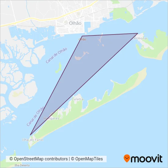 Barcos da Carreira de Olhão coverage area map