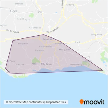 GIRO - Transportes Urbanos coverage area map