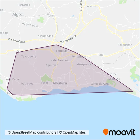 GIRO - Transportes Urbanos coverage area map