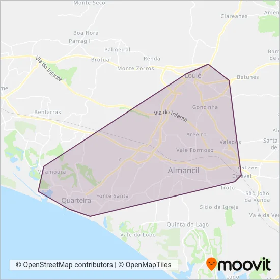 Apanha-me! - Transportes Urbanos coverage area map