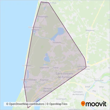 Yégo coverage area map