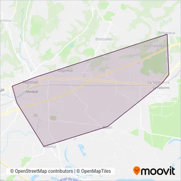 Carte de la zone de couverture de 3CM