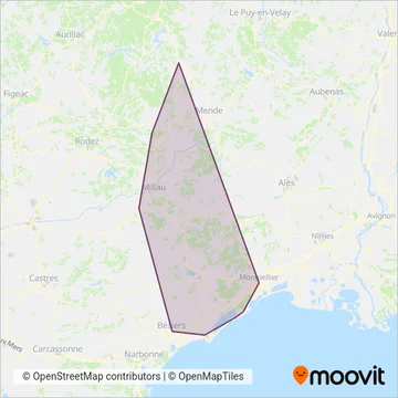 SNCF VOYAGEURS (Rail) coverage area map