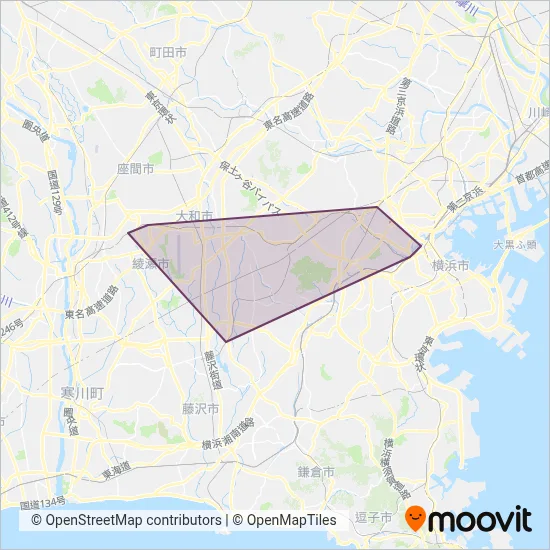 Sagami Railway coverage area map