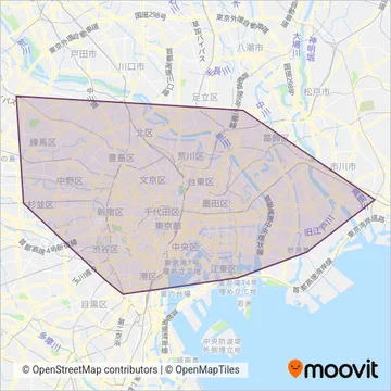 東京メトロ coverage area map
