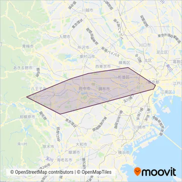京王電鉄バス株式会社 coverage area map