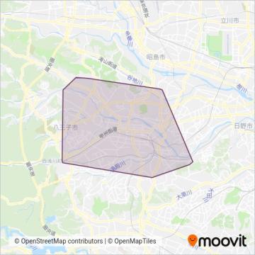 八王子市（はちバス） coverage area map