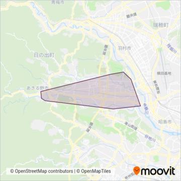 あきる野市（るのバス） coverage area map