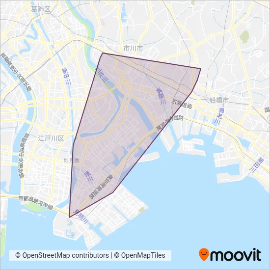 Keisei Transit Bus Co., Ltd. coverage area map