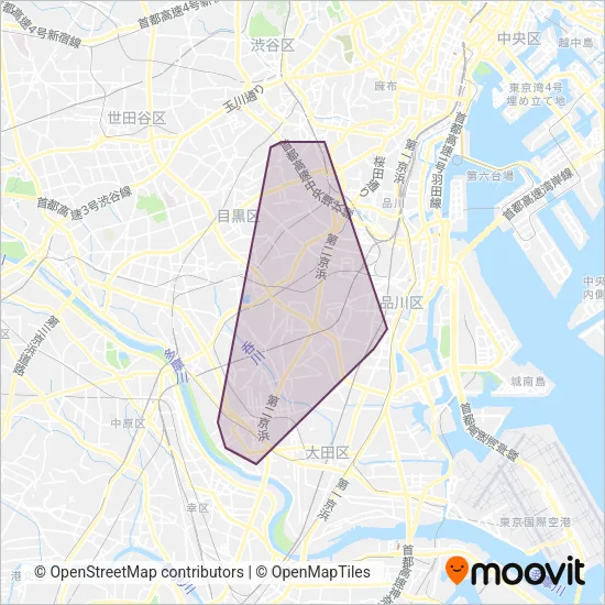 Tokyu Bus Corporation coverage area map