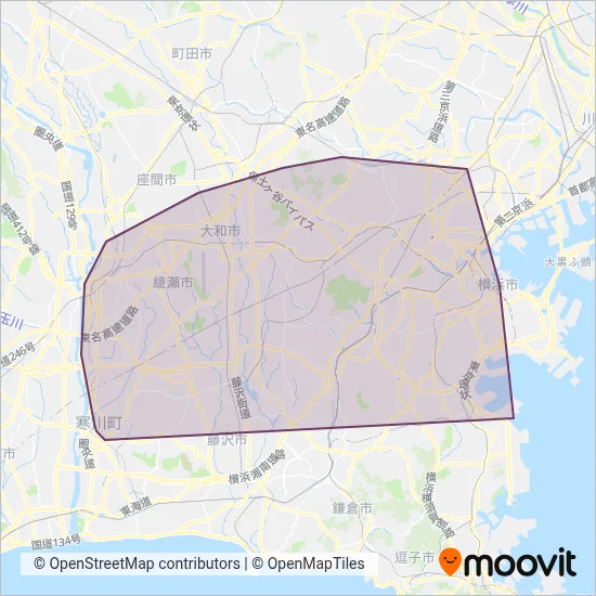 Sotetsu Bus coverage area map