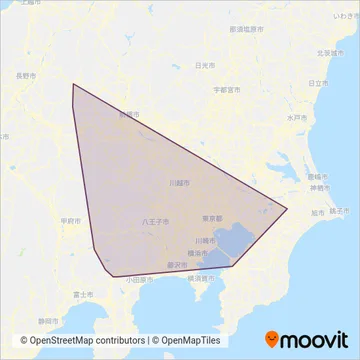 東急バス coverage area map
