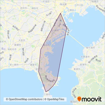 京急電鉄 coverage area map