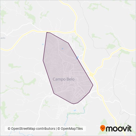 Viação Nossa Senhora Aparecida coverage area map