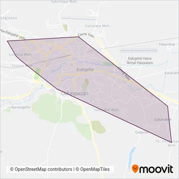 EsTram coverage area map