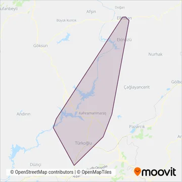 Kahramanmaraş Büyükşehir Belediyesi coverage area map