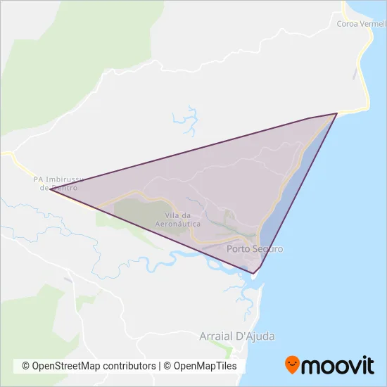 Porto Seguro (Bus) coverage area map