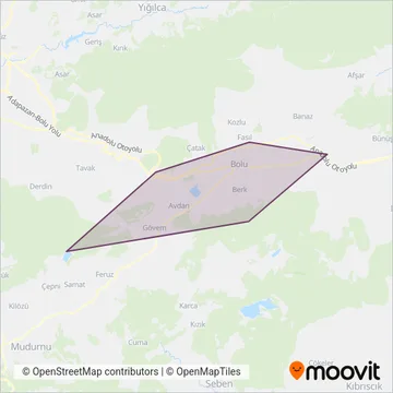 Bolu Belediyesi coverage area map