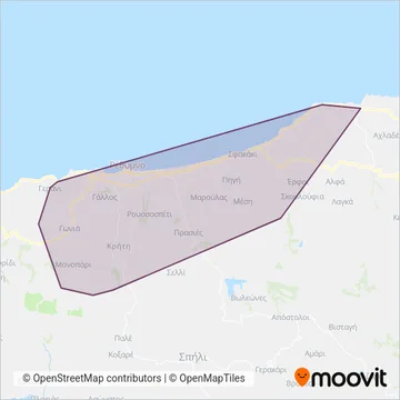 ΚΤΕΛ coverage area map