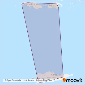 Vitran - Virgin Islands Transit (Bus) coverage area map