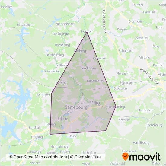 ISIBUS coverage area map
