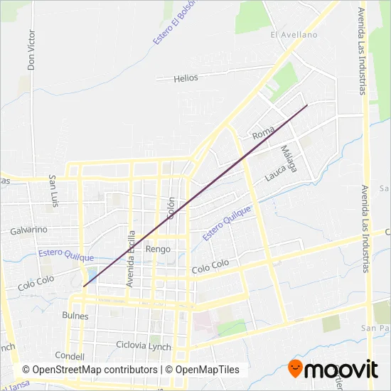 Ciudades de Chile coverage area map