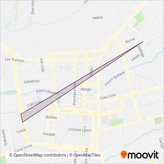 Transporte Rodriguez coverage area map