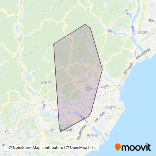 Fujieda City coverage area map