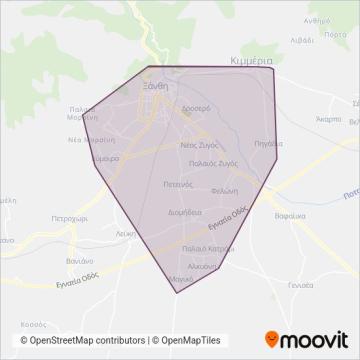 ΚΤΕΛ coverage area map
