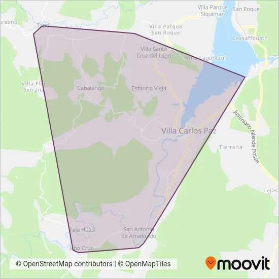 Autobuses Santa Fe coverage area map