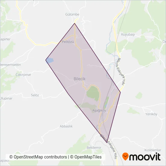 Bilecik Belediyesi coverage area map