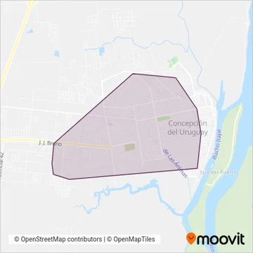 Buses del Uruguay coverage area map