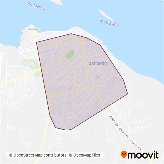 Mapa da área de cobertura da CC Souza Transportes