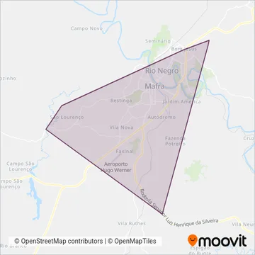 Consórcio Intermunicipal de Mobilidade Urbana (CIMU) coverage area map