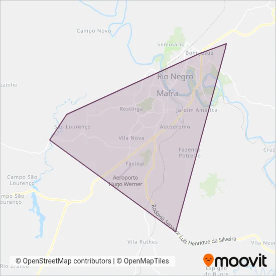 Consórcio Intermunicipal de Mobilidade Urbana (CIMU) coverage area map