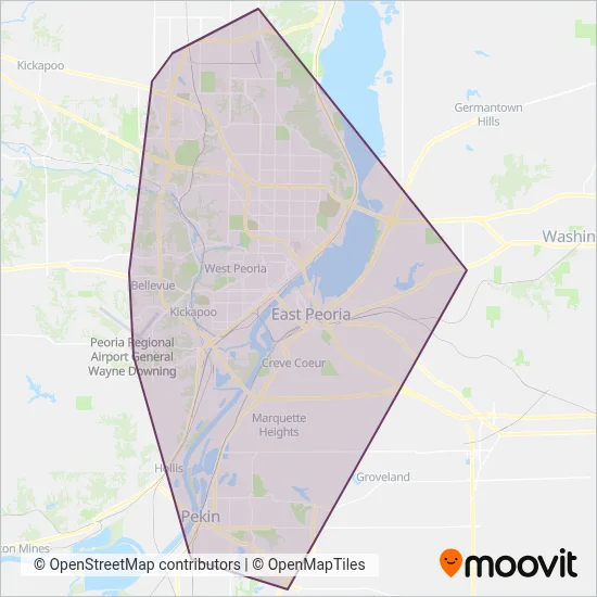 CityLink coverage area map