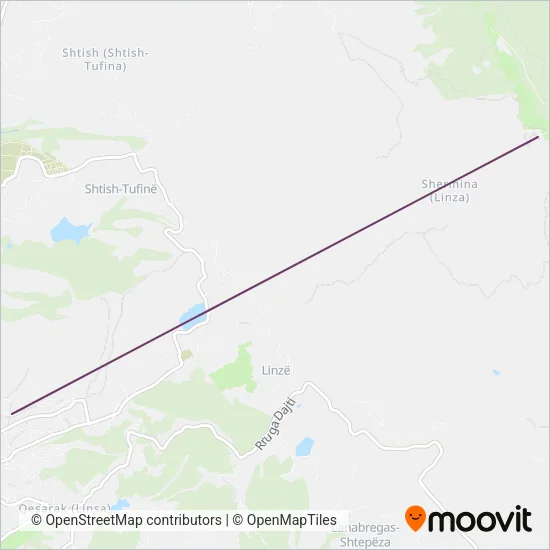 Dajti (Gondola) coverage area map