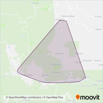 Общински транспорт Смолян coverage area map