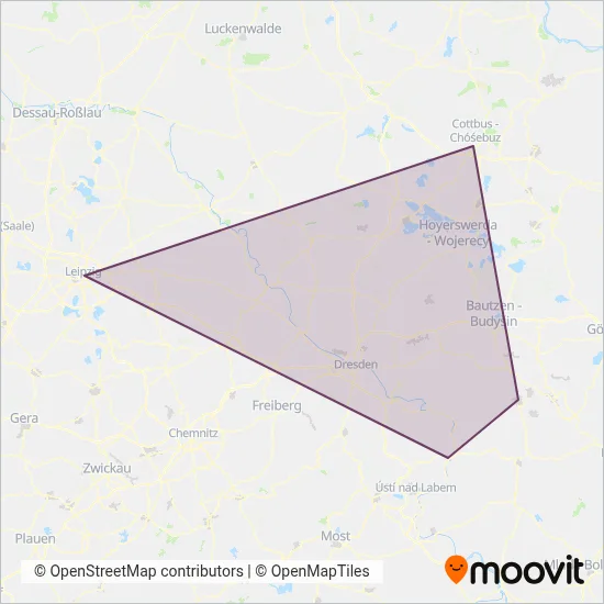 DB AG coverage area map