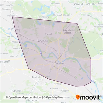 DVB (Tram) coverage area map