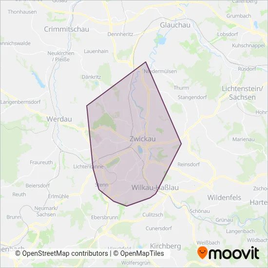 SVZ Zwickau Bus Verbundsgebiet