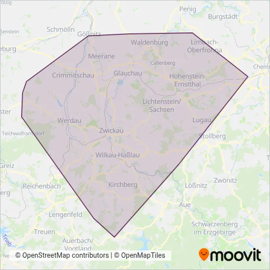 RV RVW Bus coverage area map